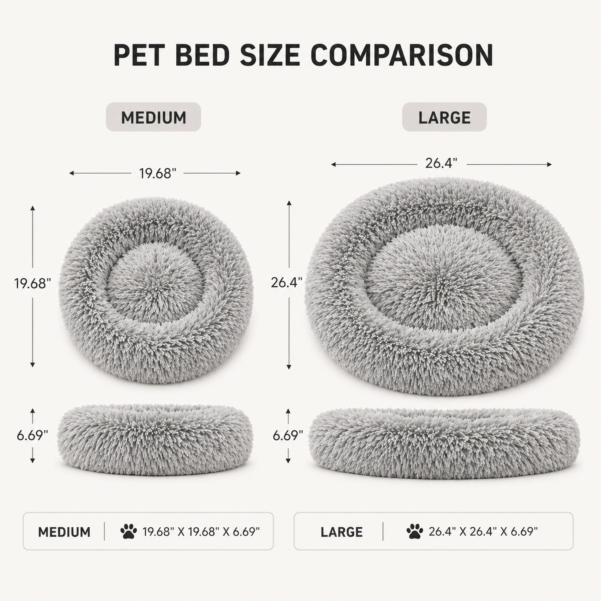 Pet Life ® 'Nestler' High-Grade Plush and Soft Rounded Pet Bed