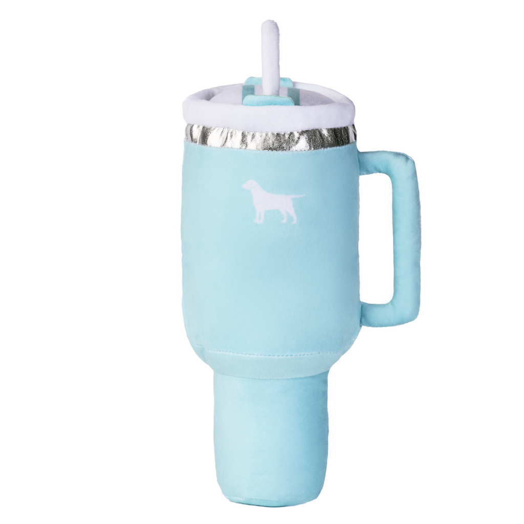 PUPROAR Pup Cup Dog Toy | Cute Squeaky Plush Tumbler Dog Toy