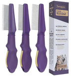 Pet Flea Comb Stainless Steel Teeth Detangling Grooming Tool Dogs Cats