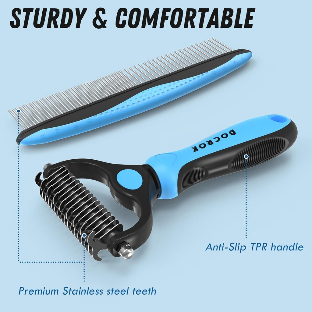 Pet Grooming Brush Comb Deshedding Dematting Tool Cats Dogs