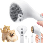 Pet Grooming Brush for Cats & Dogs- Self Cleaning Rechargeable Deshedding