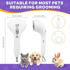 Pet Grooming Brush for Cats & Dogs- Self Cleaning Rechargeable Deshedding