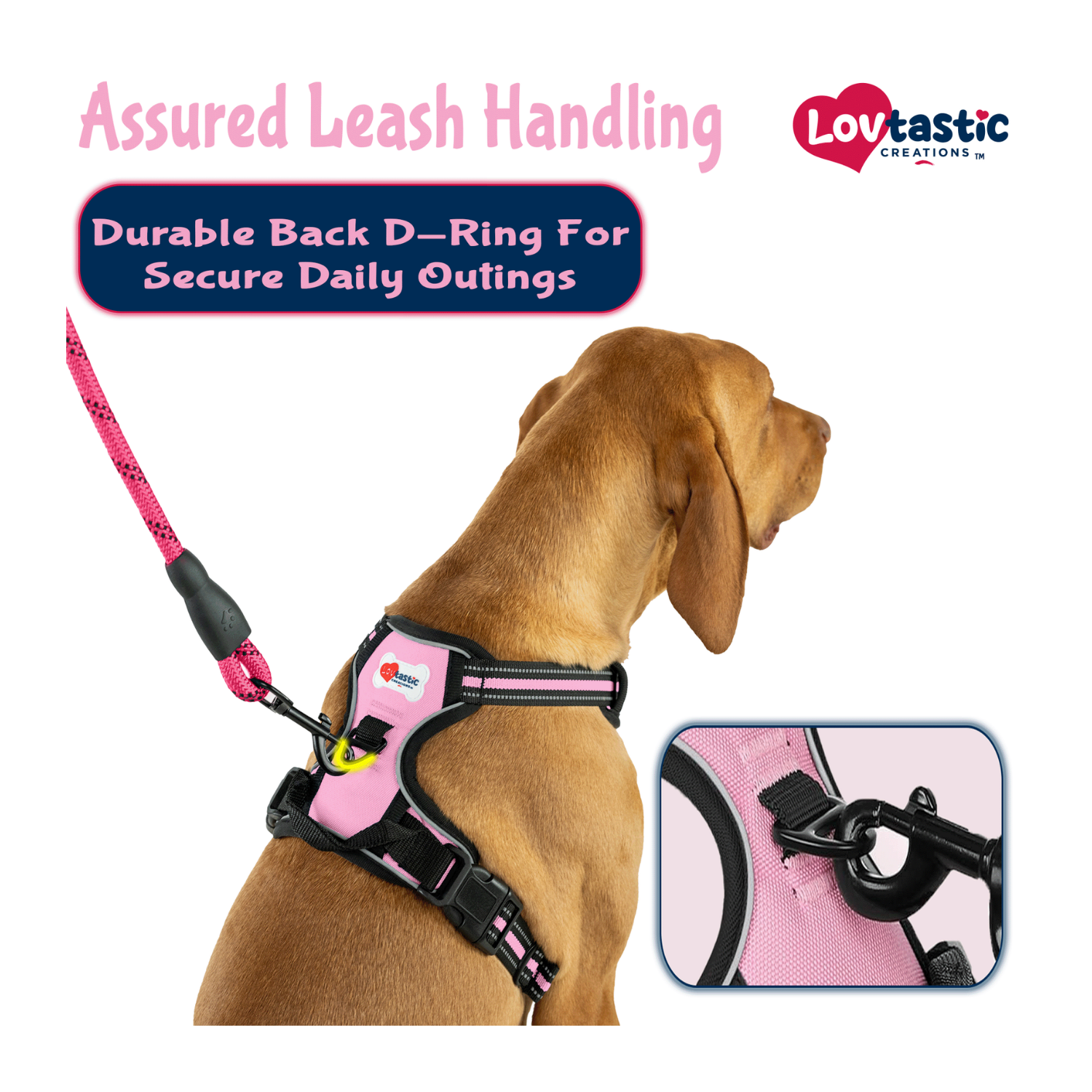 Lovtastic Creations™ No-Pull Dog Harness - with Strong & Durable Dog Leash & Free Poopbag Holder 3pcs Set | Reflective No-Choke Pet Harness
