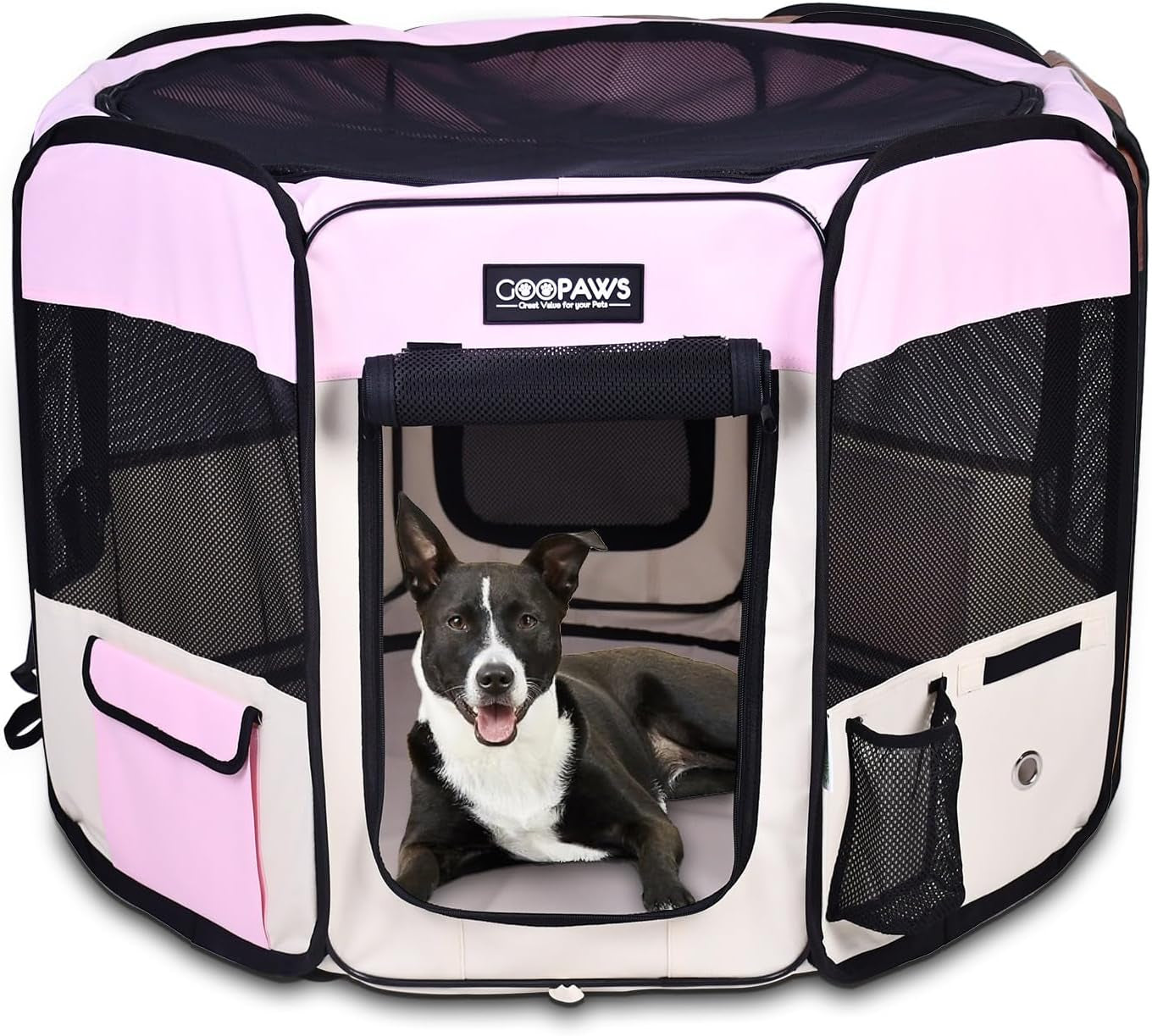 Pop Up Dog Playpen Portable Foldable Pet Exercise Pen Indoor Outdoor Puppy Travel