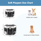 Pop Up Dog Playpen Portable Foldable Pet Exercise Pen Indoor Outdoor Puppy Travel