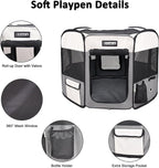 Pop Up Dog Playpen Portable Foldable Pet Exercise Pen Indoor Outdoor Puppy Travel
