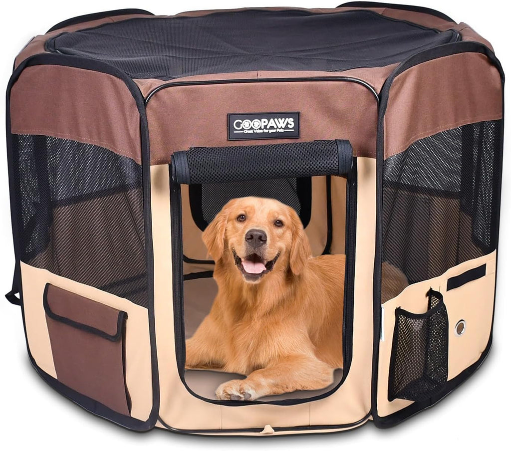 Pop Up Dog Playpen Portable Foldable Pet Exercise Pen Indoor Outdoor Puppy Travel