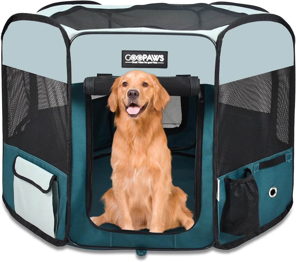 Pop Up Dog Playpen Portable Foldable Pet Exercise Pen Indoor Outdoor Puppy Travel