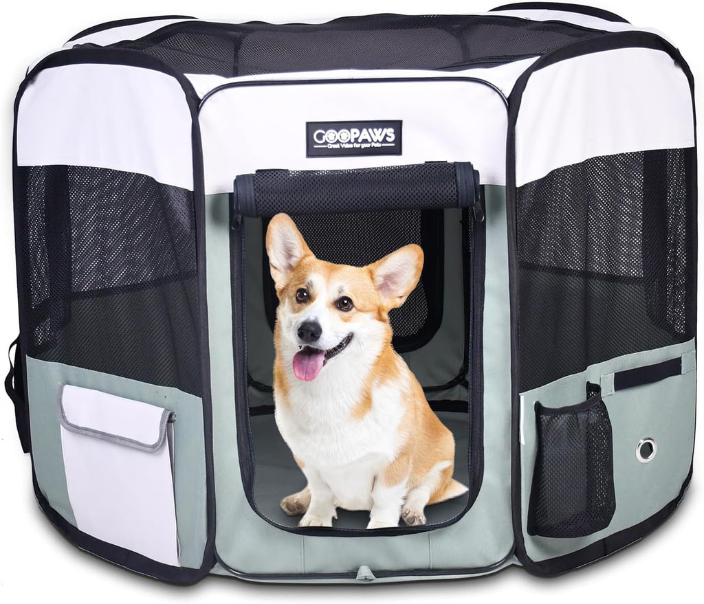Pop Up Dog Playpen Portable Foldable Pet Exercise Pen Indoor Outdoor Puppy Travel