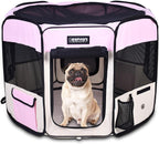 Pop Up Dog Playpen Portable Foldable Pet Exercise Pen Indoor Outdoor Puppy Travel