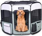 Pop Up Dog Playpen Portable Foldable Pet Exercise Pen Indoor Outdoor Puppy Travel