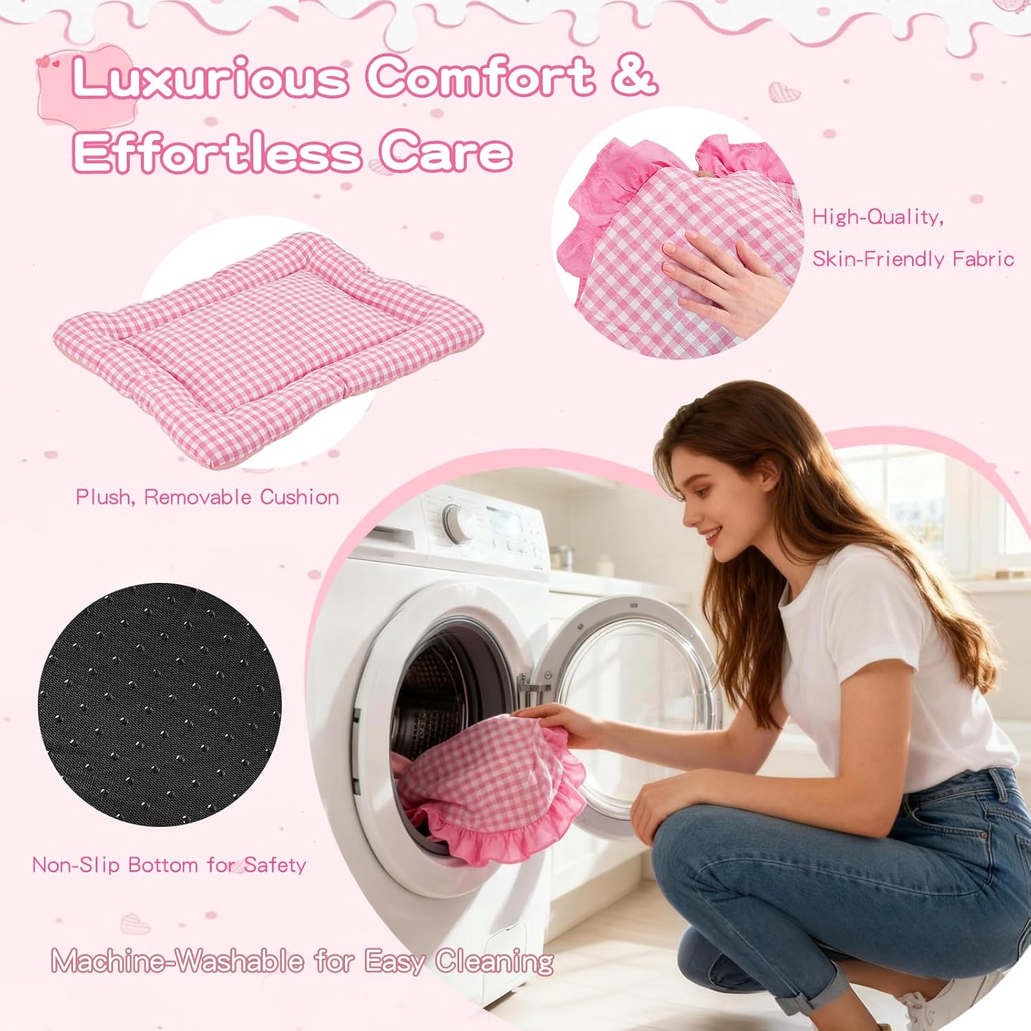 Princess Pet Tent Cat Dog Bed Washable Cozy Indoor Pet House Small Medium Pets