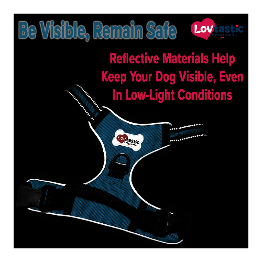Lovtastic Creations™ No-Pull Dog Harness - with Strong & Durable Dog Leash & Free Poopbag Holder 3pcs Set | Reflective No-Choke Pet Harness