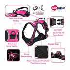 Lovtastic Creations™ No-Pull Dog Harness - with Strong & Durable Dog Leash & Free Poopbag Holder 3pcs Set | Reflective No-Choke Pet Harness