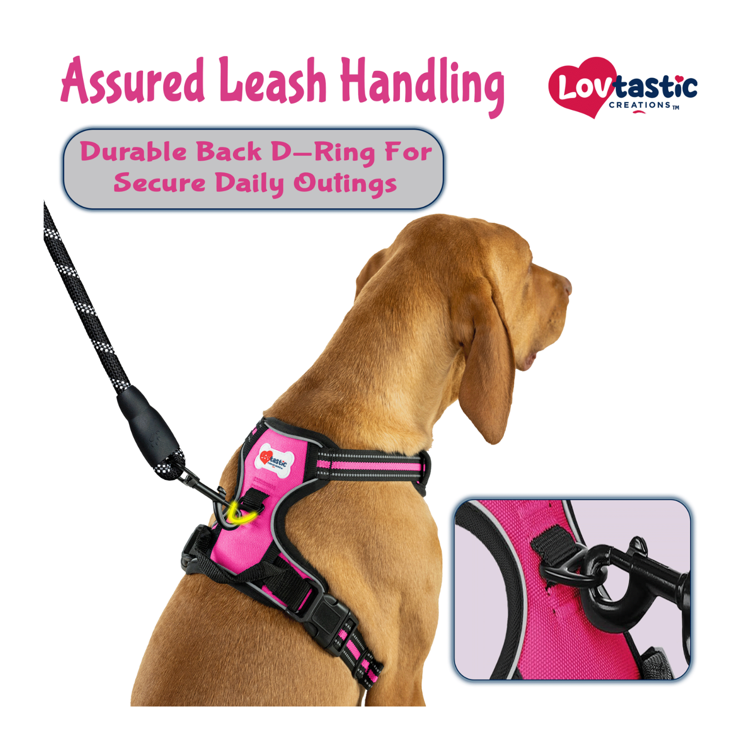 Lovtastic Creations™ No-Pull Dog Harness - with Strong & Durable Dog Leash & Free Poopbag Holder 3pcs Set | Reflective No-Choke Pet Harness