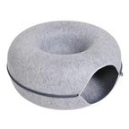 Felt Donut Cat Bed | 2-in-1 Cat Tunnel Bed & Hideout