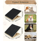 Pet Ramps For Stairs-Wooden Dog Ramp For Stairs-2 Pcs Portable Adjustable Angle With Anti-Slip Surface