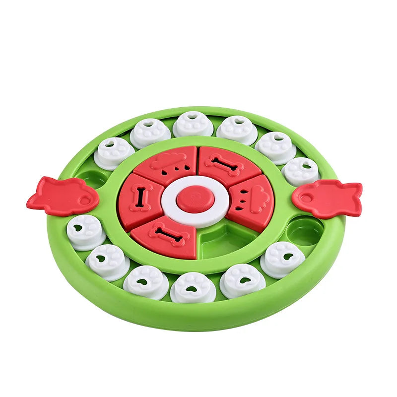 Smart Cat Puzzle Toy Slow Feeder Interactive Turntable Food Dispenser For Indoor Cats Anti-Boredom Pet Training Play Toy