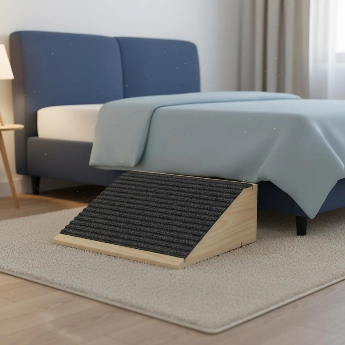 Wooden Pet Step Ramp Joint Protection Anti-Slip Dog Stair Single Step Pet Ramp Strong Wood Construction for Elderly Animals