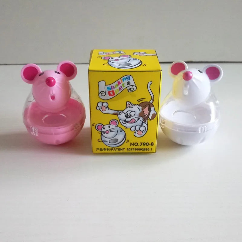 5cm Cat Slow Feeder Toy Mouse Tumbler Treat Dispenser for Cats Small Dogs Interactive Pet Puzzle Toy Pet Tumbler Leaks Food Ball
