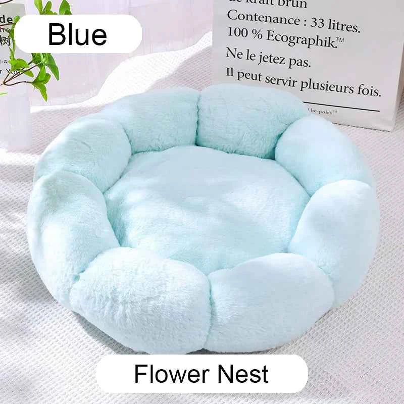 Donut Pet Bed – Calming Round Dog & Cat Bed Soft Plush Cuddler Nest
