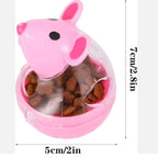 Pet Feeder Cat Toy Mouse Rolling Food Dispenser Bowl with Leakage Feature Funny Training Play Tool for Kittens And Cats Pet Supp