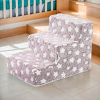 3-Step Dog Stairs with Non-Slip Surface Removable Cat Ramp Sofa Bed Ladder for Easy Climbing in Bedroom And Living Room