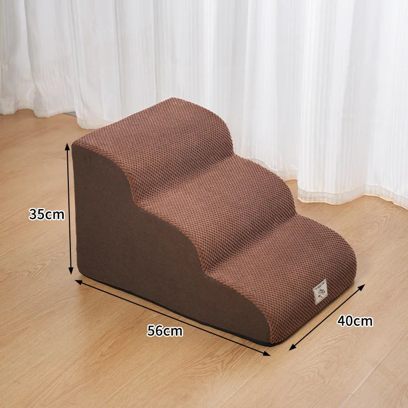 New Detachable and Washable Pet 2-4 Tiered Non Sliding Dog Staircase Suitable for Bed Edge Sofa Pet Stairs for Dogs Dog Ramp