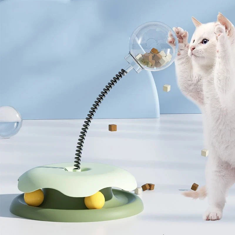 Indoor Cat Slow Feeder Toy 360° Rotating Food Dispenser Ball Interactive Puzzle Game to Relieve Boredom  Slow Down Eating
