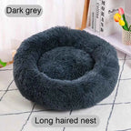 Donut Pet Bed – Calming Round Dog & Cat Bed Soft Plush Cuddler Nest