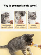 1/3PCS Cat Strip Feeder Spoon Long Handle Lickable Wet Food Feeder for Cats Pet Meat Mud Food Squeeze Dispense Spoon Pet Supplie