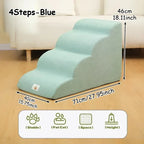 Dog Stairs Ramp for Bed 3/4-Step Dog Steps for High Bed & Couch Pet Steps for Small Dogs Cats Non-Slip Balanced Dog Indoor Ramp