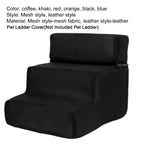 3 Steps Stairs Pet Ladder Cover Faux Leather Mesh Breathable Pet Steps Stairs Case Anti-slip Puppy Climbing Ladder Case Cover