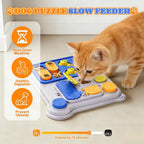 Cat Slow Feeder Toy: Interactive Treat Dispenser for Cognitive Training Games
