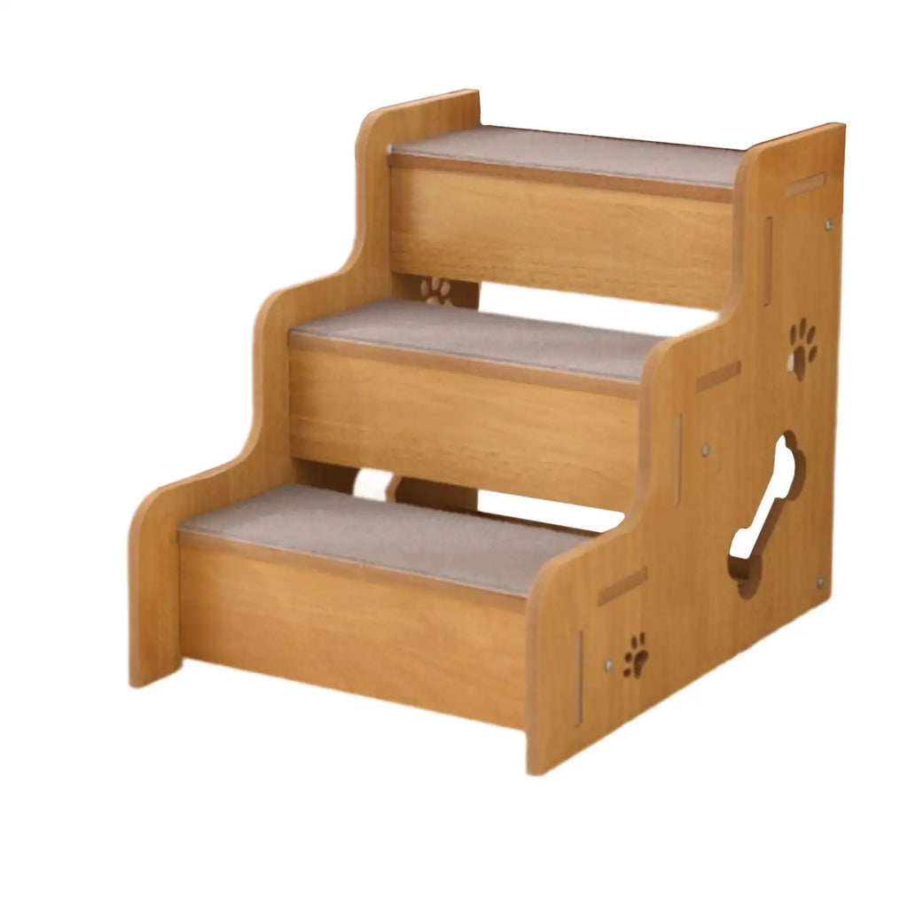 Pet Stairs Dog Stair For High Bed Portable Lightweight Wooden Pet Stair For Couch Bed Anti-Slip Slope Steps Sofa Beside The Bed