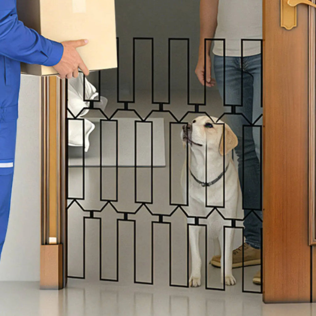 Retractable Pet Gate Adjustable Metal Pet Gate Dog Safety Fence Easy Install Home Barrier Heavy Duty for Dogs, Stairs, Doorway