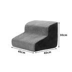 2/3 Step Pet Stairs, Non-Slip Washable Memory Foam Dog Cat Ramp for Couch Bed Access