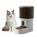4L Automatic Cat Feeder with Timer Portion Control 1-6 Meals Per Day Button Control for Cats & Small Dogs Supplies