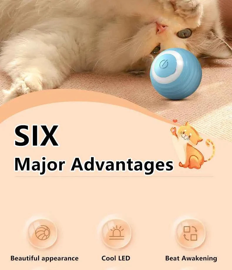 Smart Cat Toy Ball: Auto-Rolling for Active Play