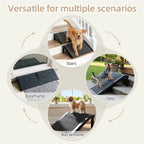 Dog Ramp for Stairs – Non-Slip Pet Steps with Locked-in Carpet & Iron Frame, Helps Senior Dogs & Small Breeds Climb Safely (2-Pa