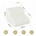 Plush Dogs Ladder with 35° Slope Ramp Non-Slip High Resilience Sponge Steps Pets Stairs Bedside Ramp Dog Supplies Accessories