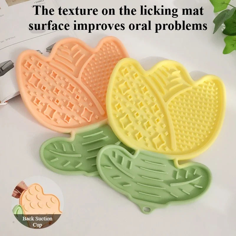 Multi-Function Lick Mat for Pets,Non-Slip Slow Feeder with Divider, Boredom Relief Anti-Choke Dining Mat for Dogs Cats,Dog Mat