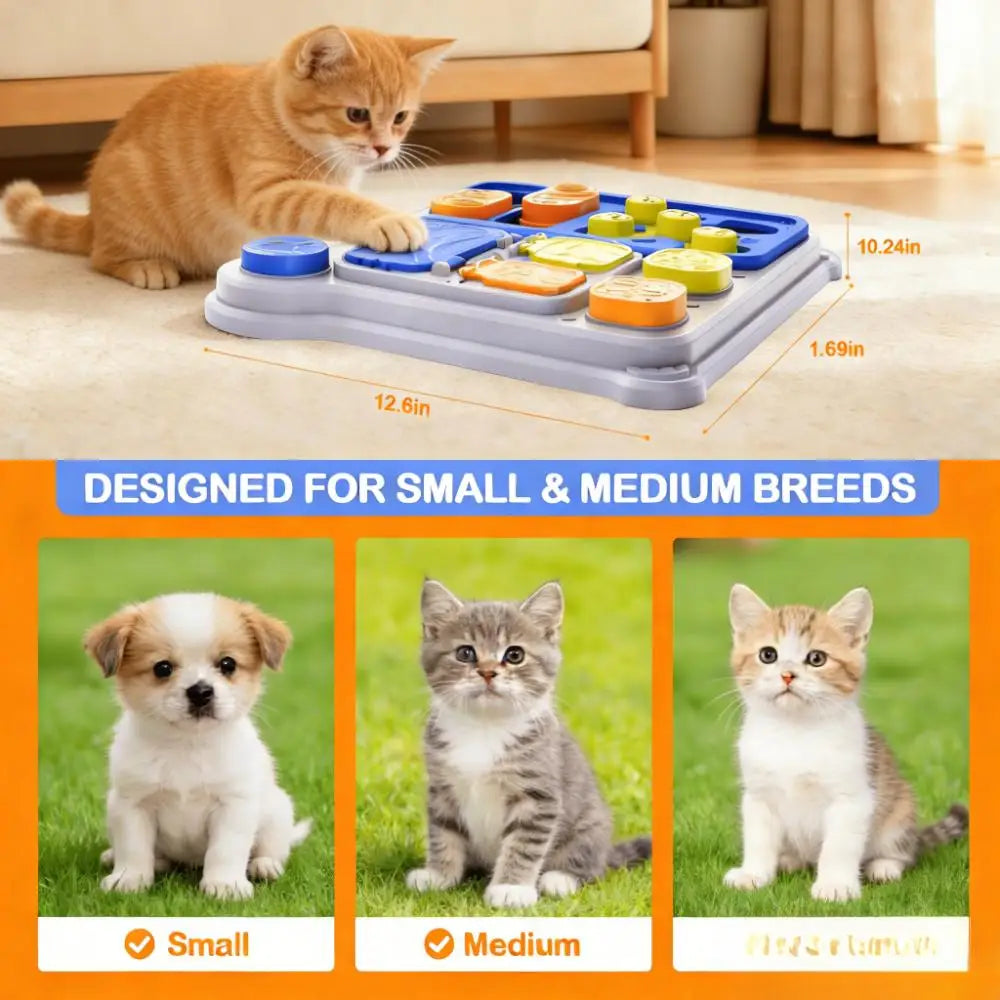 Cat Slow Feeder Toy: Interactive Treat Dispenser for Cognitive Training Games
