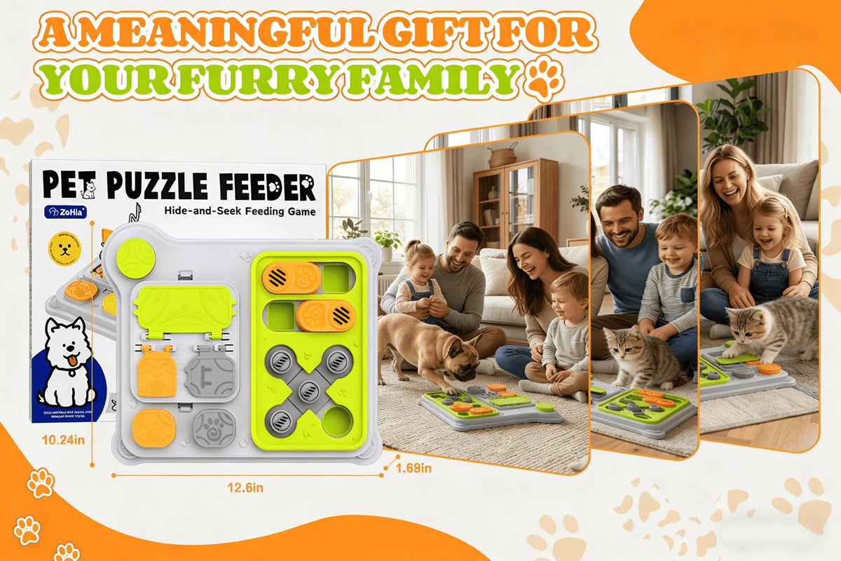 Cat Slow Feeder Toy: Interactive Treat Dispenser for Cognitive Training Games