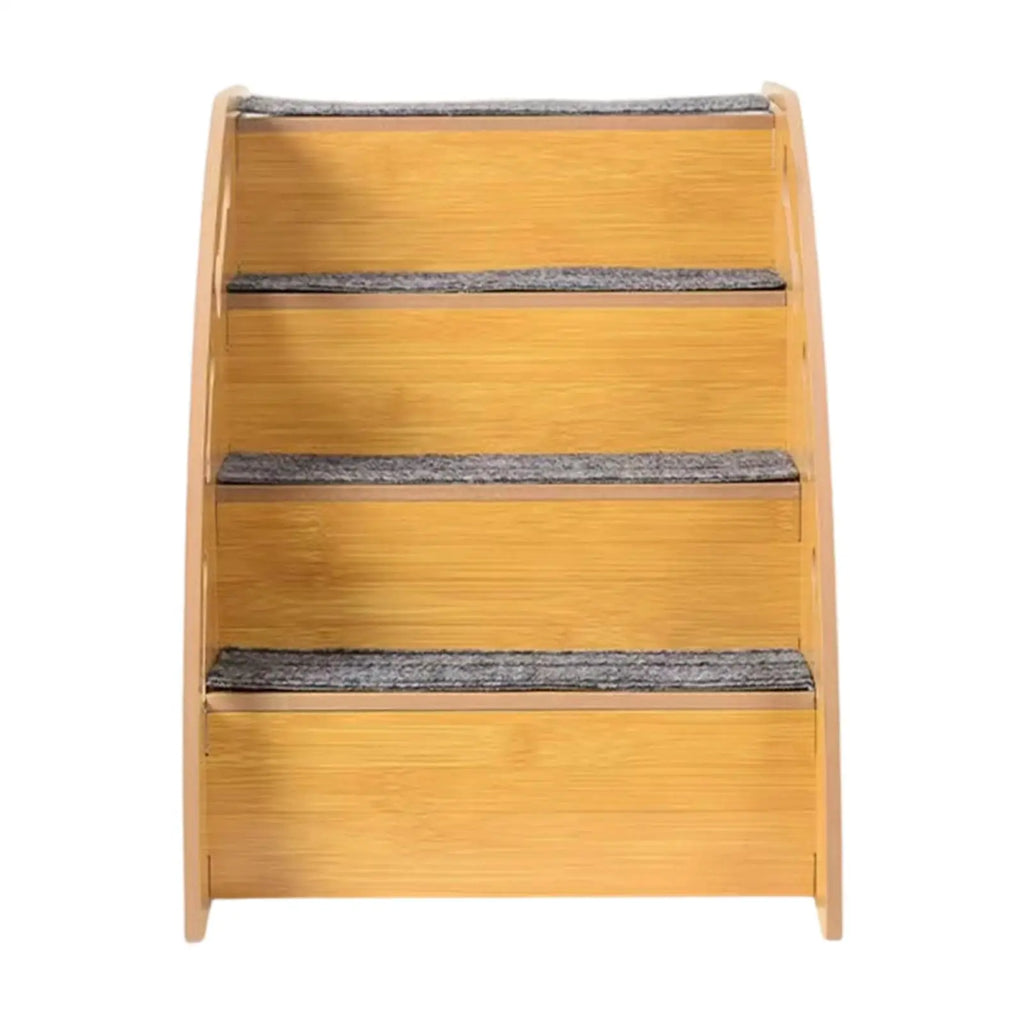 Dog Stairs Wooden Ramp Wear Resistant Steps Non Slip Ladder for Small Dogs Cats Home Sofa Bed