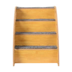 Dog Stairs Wooden Ramp Wear Resistant Steps Non Slip Ladder for Small Dogs Cats Home Sofa Bed