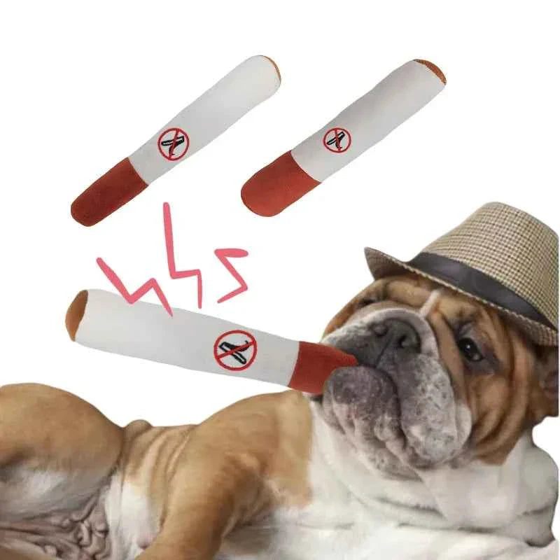 Plush Cigar Dog Toy