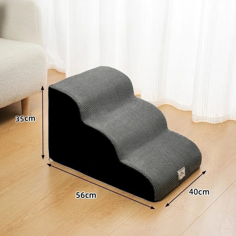 New Detachable and Washable Pet 2-4 Tiered Non Sliding Dog Staircase Suitable for Bed Edge Sofa Pet Stairs for Dogs Dog Ramp