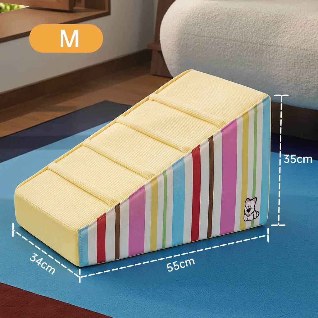 Pet Stairs Small and Medium Dogs Climb Dogs Go to Bed Steps Non-slip Removable Washable Slope Elderly Dog Ladder