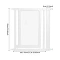 83cm Clear Pet Gate for Doorways, 69.5-84cm Width, No Drill Pressure Mount Dog Gate, Automatic Close, Scratch Resistant, for Stairs, Hallway (White)